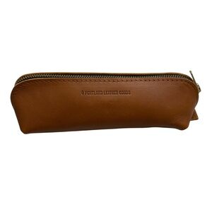 Portland leather brown cosmetic bag case